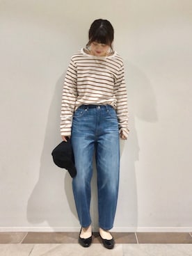 「マムジーンズ」｜karin_mamaさん（レディース・158cm）の春コーディネート