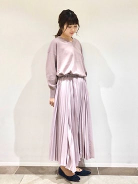 「アイテム（パンプス、グレー系）」を使った、karin_mamaさん（レディース・158cm）の冬コーディネート