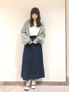 「AMERICAN HOLIC（アメリカンホリック）のアイテム（ブルゾン）」を使った、karin_mamaさん（レディース・158cm）の春コーディネート