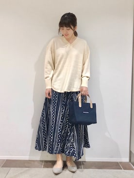 「アイテム（パンプス、グレー系）」を使った、karin_mamaさん（レディース・158cm）の春コーディネート