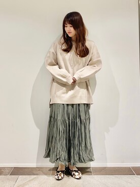 「袖ボリューム」｜「アイテム（バレエシューズ）」を使った、karin_mamaさん（レディース・158cm）の冬コーディネート