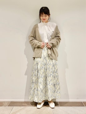 「スタンドカラーシャツ」｜karin_mamaさん（レディース・158cm）の春コーディネート
