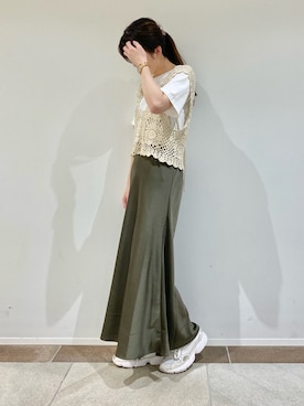 「SLURR（スラ―）のアイテム」を使った、karin_mamaさん（レディース・158cm）の春コーディネート