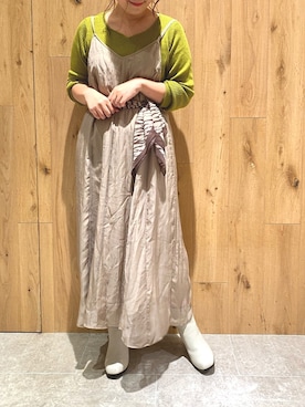 「ピスタチオ」｜「アイテム（財布/小物）」を使った、さ。さん（レディース・155cm）の秋コーディネート