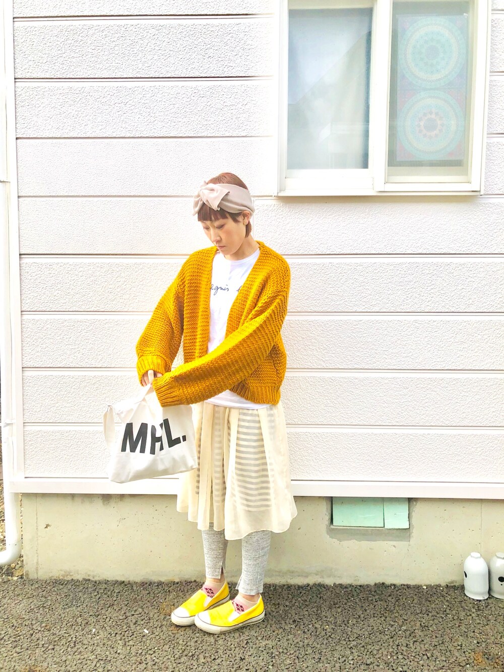 「SEVENDAYS=SUNDAYのアイテム（その他アウター、イエロー系）」を使った、☆fuyo☆さん（レディース・160cm）の春コーディネートの1枚目の写真