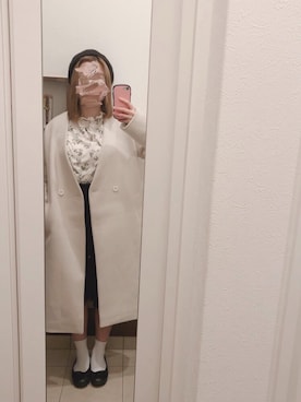 「Right-on（ライトオン）のアイテム（チェスターコート）」を使った、まる。さん（レディース・158cm）の冬コーディネート