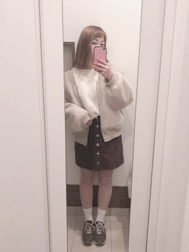 まる。さん（レディース・158cm）の冬コーディネート