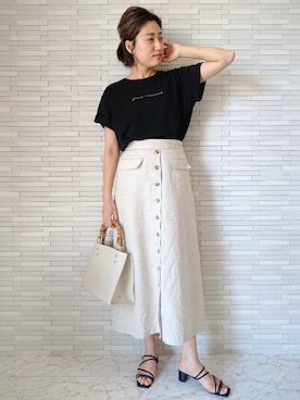 「レタリング」｜ayaさん（レディース・162cm）の春コーディネート