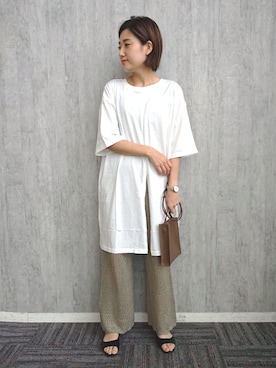 「ニットパンツ」｜ayaさん（レディース・162cm・30代）の春コーディネート