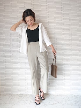 「アイテム（キャミソール）」を使った、ayaさん（レディース・162cm・30代）の春コーディネート