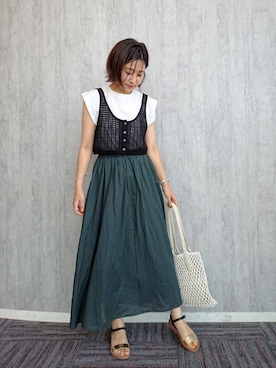 「アイテム（その他トップス）」を使った、ayaさん（レディース・162cm・30代）の夏コーディネート