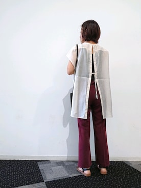 「LOWRYS FARM（ローリーズファーム）のカラーフレアパンツ  892044（その他パンツ）」を使った、ayaさん（レディース・162cm）の夏コーディネート