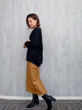 「アイテム（スウェット）」を使った、ayaさん（レディース・161cm・30代）の秋コーディネート