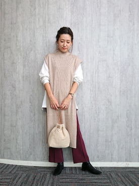 「アイテム（ワンピース/ドレス）」を使った、ayaさん（レディース・161cm・30代）の秋コーディネート