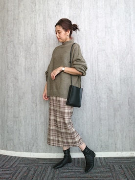 「アイテム（ブーツ）」を使った、ayaさん（レディース・161cm・30代）の秋コーディネート