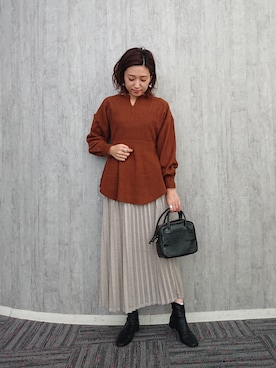 「アイテム（ブーツ）」を使った、ayaさん（レディース・161cm・30代）の秋コーディネート