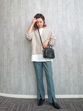 「アイテム（ブーツ）」を使った、ayaさん（レディース・161cm・30代）の秋コーディネート