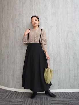 「アイテム（ニット/セーター）」を使った、ayaさん（レディース・161cm・30代）の秋コーディネート