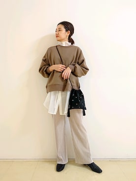 「アイテム（スウェット）」を使った、ayaさん（レディース・161cm・30代）の秋コーディネート