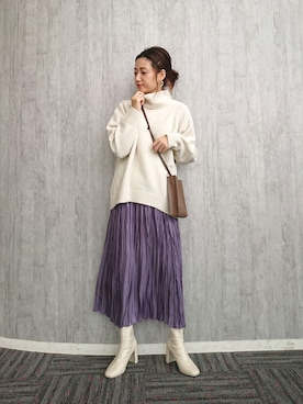 「アイテム（ブーツ）」を使った、ayaさん（レディース・161cm・30代）の秋コーディネート