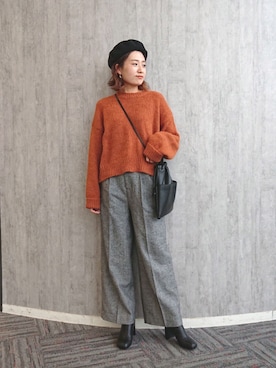 「アイテム（ブーツ）」を使った、ayaさん（レディース・161cm・30代）の秋コーディネート