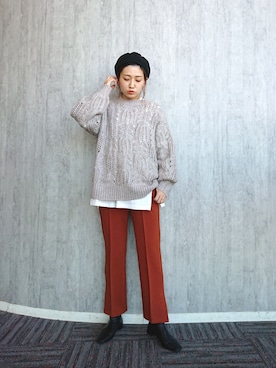 「アイテム（ブーツ）」を使った、ayaさん（レディース・161cm・30代）の秋コーディネート