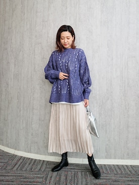 「アイテム（ブーツ）」を使った、ayaさん（レディース・161cm・30代）の秋コーディネート
