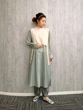 「アイテム（バレエシューズ）」を使った、ayaさん（レディース・161cm・30代）の春コーディネート