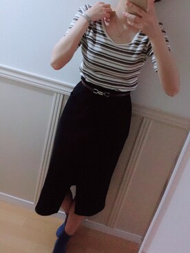 Akane⁑さんの「NANING9 スウェットロングスカート」を使ったコーディネート