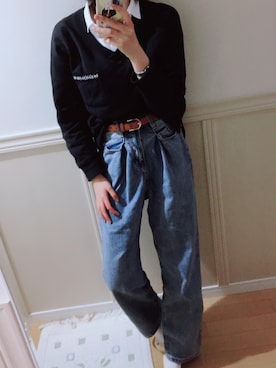 「THE CODE（ザ　コード）のアイテム」を使った、Akane⁑さん（レディース・159cm）の冬コーディネート