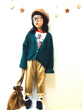 「アイテム（パンプス）」を使った、りちゅ♡♡さん（キッズ・110cm）の春コーディネート