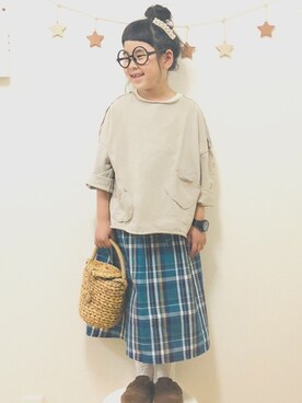 「くつした」｜「アイテム（その他）」を使った、りちゅ♡♡さん（キッズ・110cm）の春コーディネート