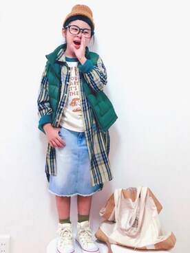 「秋のブラウンスタイル」｜「アイテム（その他）」を使った、りちゅ♡♡さん（キッズ・120cm）の秋コーディネート