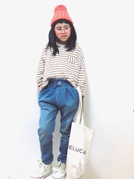 「うきうき♡春のデニムコーデ」｜りちゅ♡♡さん（キッズ・120cm）の春コーディネート