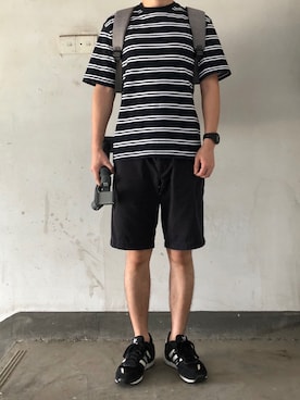 「ELECOM（エレコム）のアイテム」を使った、小朋友你是否有很多问号さん（メンズ・169cm）の夏コーディネート