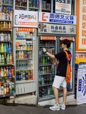 「Chongqing」｜小朋友你是否有很多问号さん（メンズ・169cm）の夏コーディネート