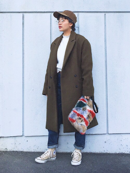 #ミックスカラーのファーバッグ