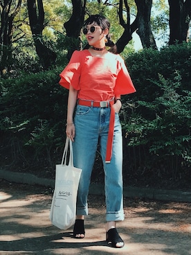 「Lepidos（レピドス）のアイテム」を使った、T Λ Eさん（レディース・158cm）の夏コーディネート