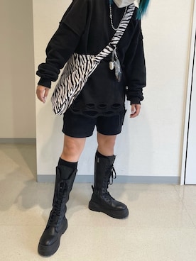 「厚底」｜「アイテム（PC・スマホグッズ/家電）」を使った、maipuさん（レディース・155cm）の春コーディネート