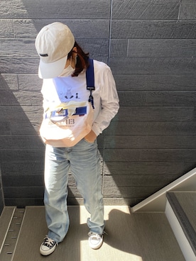 「JIB（ジブ）のアイテム（バッグ）」を使った、‎みんとさん（レディース・148cm）の春コーディネート