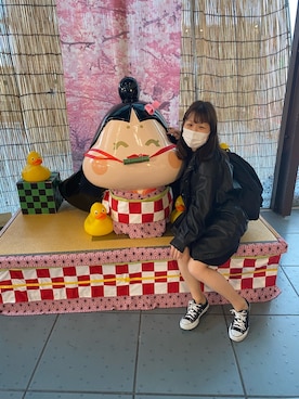 「SPINNS（スピンズ）のアイテム（バックパック/リュック）」を使った、‎みんとさん（レディース・148cm）の春コーディネート