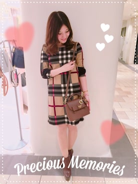 「バレンタインデートスタイル」｜「アイテム（ワンピース/ドレス）」を使った、Azusa Oeさん（レディース・156cm）の冬コーディネート