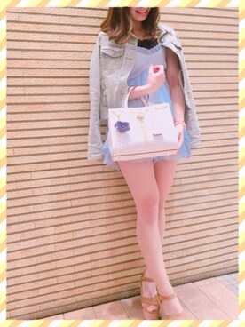 「LODISPOTTO（ロディスポット）のアイテム（ジャケット/アウター）」を使った、Azusa Oeさん（レディース・156cm）の春コーディネート