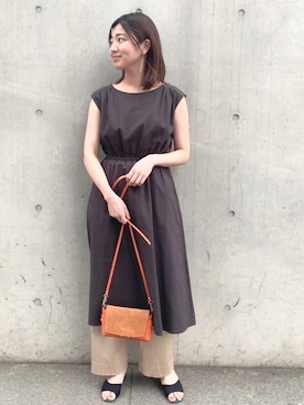 「upper hights」｜「アイテム（ワンピース/ドレス）」を使った、Ayuさん（レディース・157cm）の春コーディネート