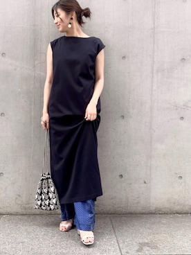 「sara mallika（サラ マリカ）のアイテム（パンツ）」を使った、Ayuさん（レディース・157cm）の夏コーディネート