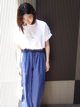 「sara mallika（サラ マリカ）のアイテム（パンツ）」を使った、Ayuさん（レディース・157cm）の夏コーディネート