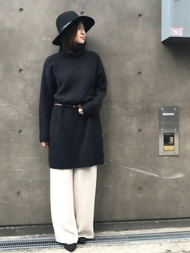 「MAISON BOINET（メゾンボワネ）のアイテム」を使った、Ayuさん（レディース・157cm）の秋コーディネート