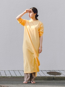 「Wrangler」｜「アイテム（ワンピース/ドレス）」を使った、Ayuさん（レディース・157cm）の春コーディネート