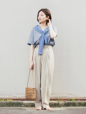 「NICOLAS LAINAS」｜Ayuさん（レディース・157cm）の夏コーディネート