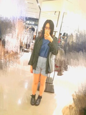「school」｜「アイテム（ブーツ）」を使った、kfanaticalさん（レディース・169cm）の秋コーディネート